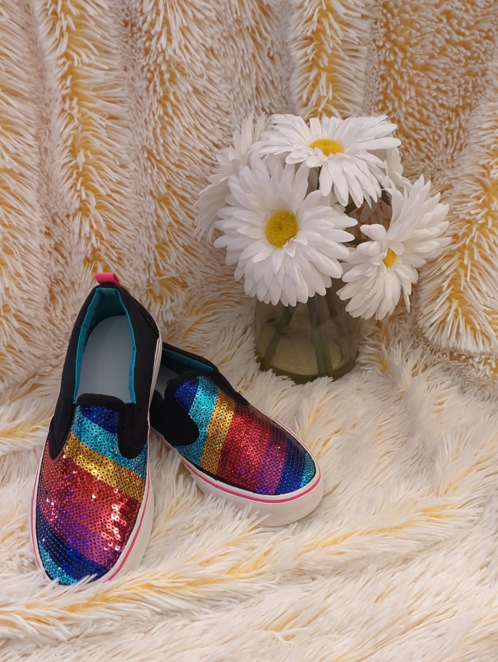 ❣️👟Skechers Kids Rainbow Sequin Slip-On Sneakers👟❣️